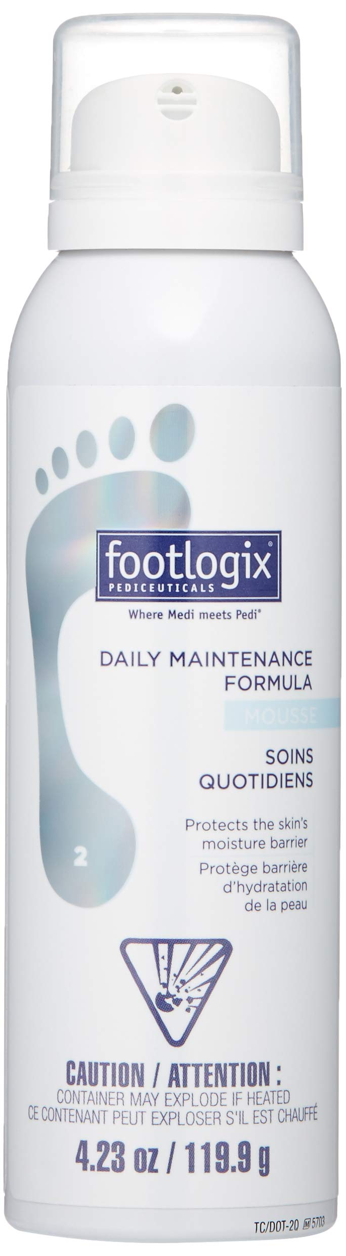 FOOTLOGIX front tube showing label and size benefits