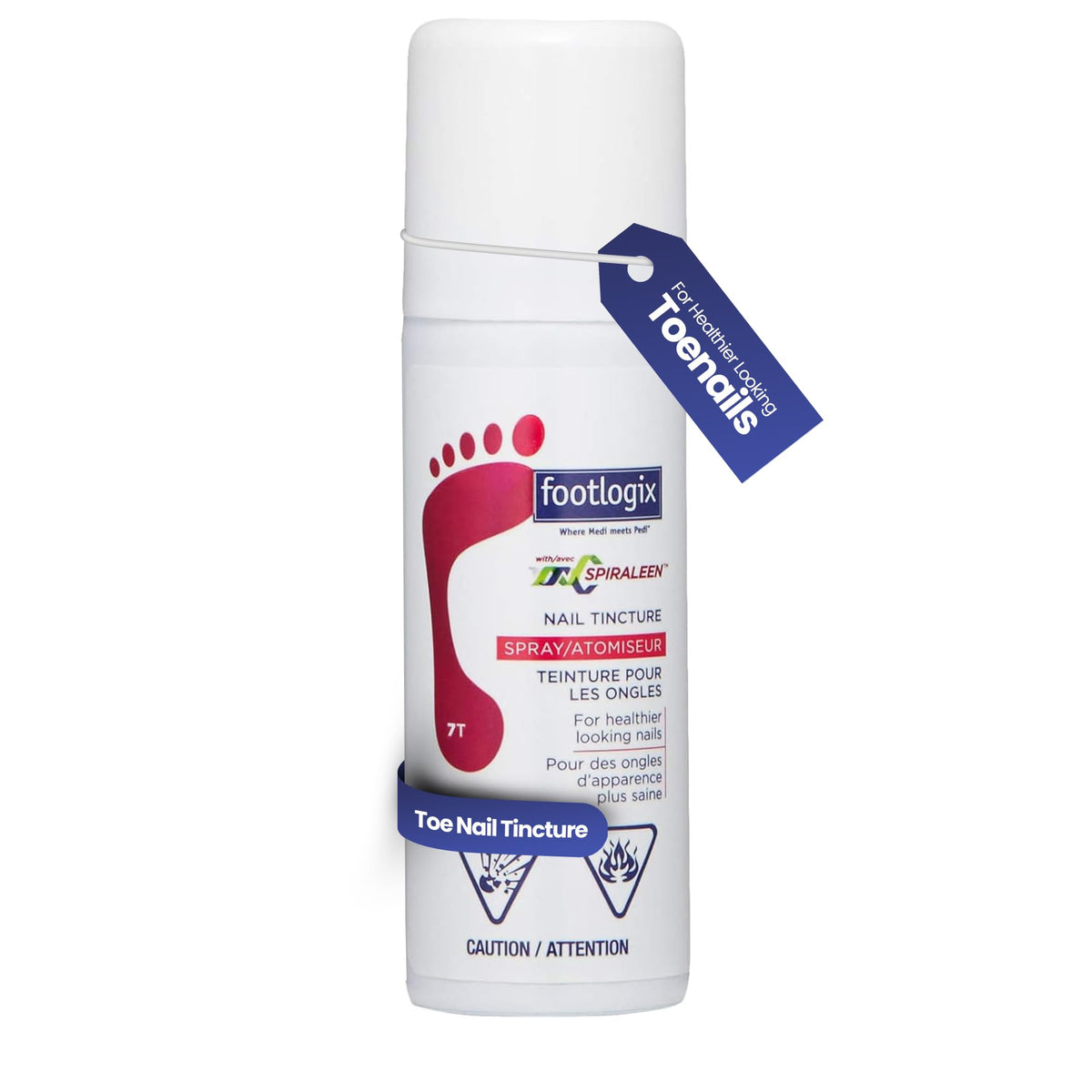 FOOTLOGIX front packaging showing bottle and label for easy identification and use