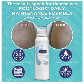 FOOTLOGIX dispensing mousse from pump for easy controlled use