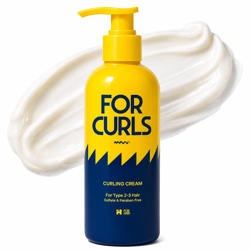 FOR CURLS front packaging showing product and clean design for easy identification