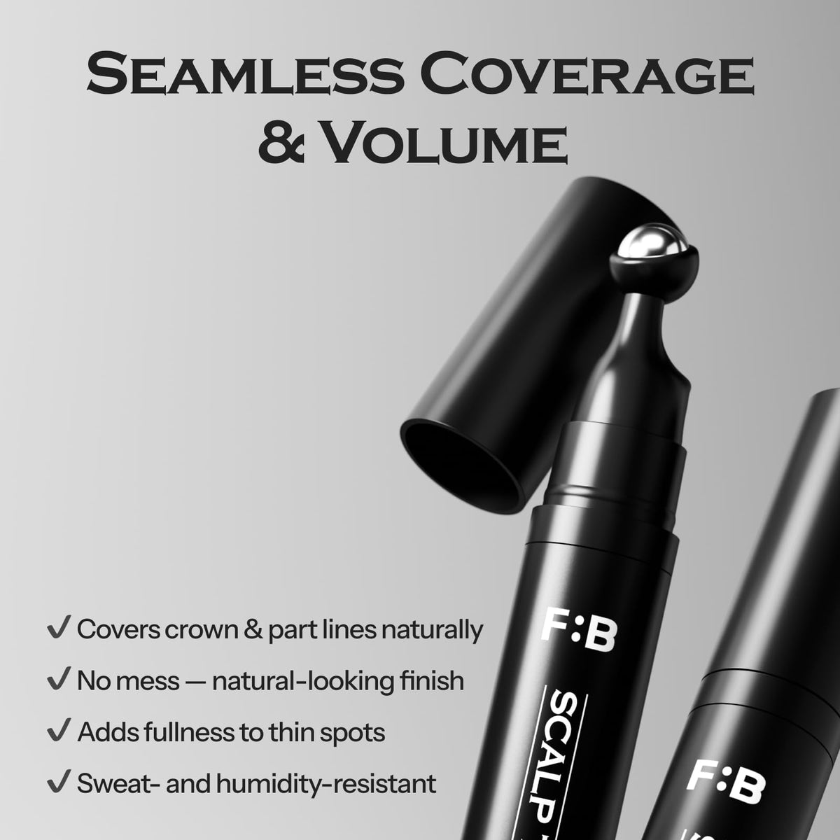 FORBEAUT application on hairline illustrating quick five-minute natural fill