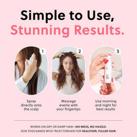 ForChics label details highlighting botanical ingredients for scalp health