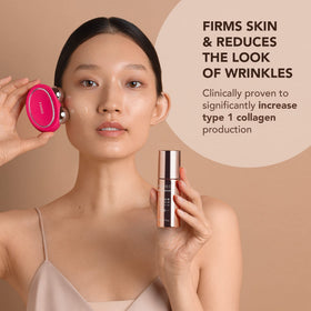 FOREO close-up of gel texture, demonstrates lightweight non-sticky glide