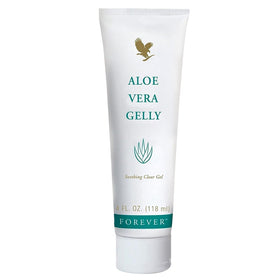 Forever Living front jar image showing clear aloe gel for quick hydration