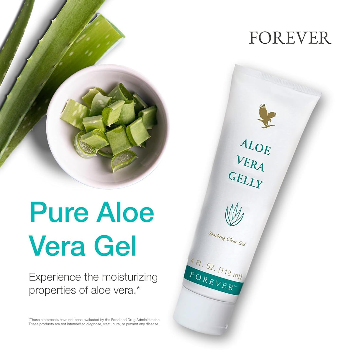 Forever Living gel being applied to skin demonstrating soothing comfort