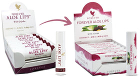 Forever Living aloe lips front packaging showing clean label and benefits