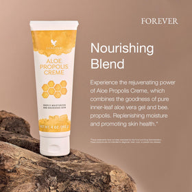 Forever Living jar held in hand to show size and portable benefit