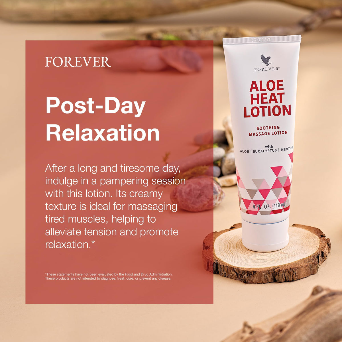 Forever Living applying lotion during massage demonstrating soothing muscle comfort