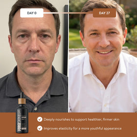 Forge Skin application on hand demonstrating quick absorption and overnight nourishment