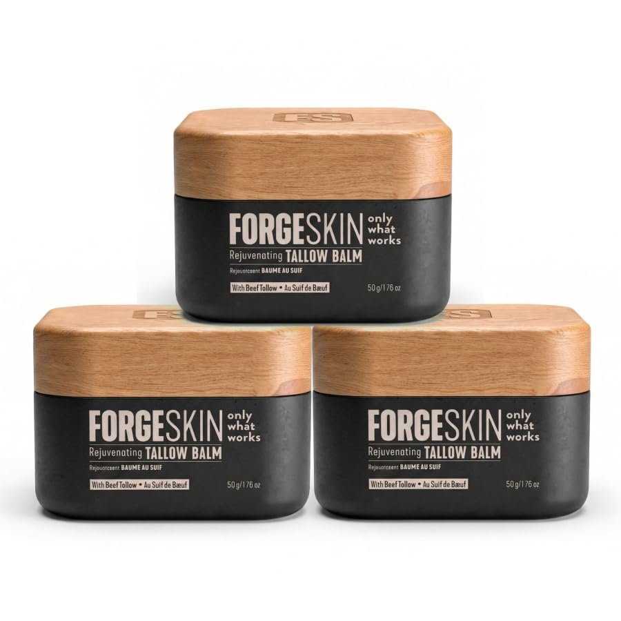 Forge Skin front jar showing label and compact sizing benefit