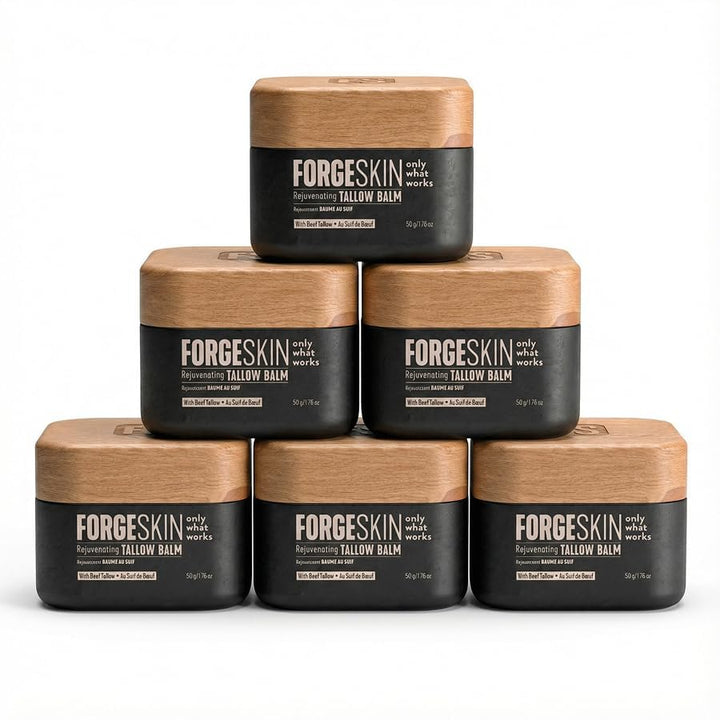 Forge Skin front packaging showing compact jar and branding for easy identification