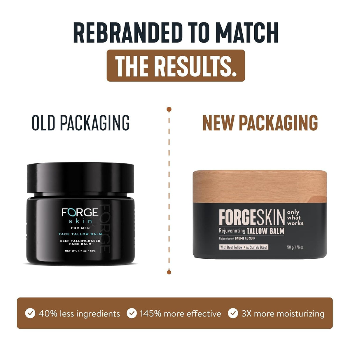Forge Skin close-up of smooth tallow balm texture demonstrating creamy hydration