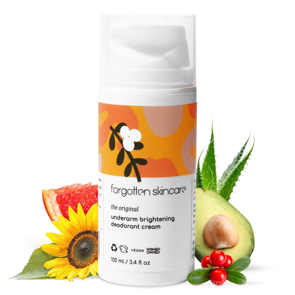 Forgotten Skincare front packaging showing product and benefits