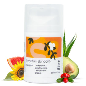 Forgotten Skincare front packaging showing product and benefits