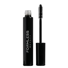 Formless Beauty Elevate Mascara front packaging showing glass tube and label, conveys premium look