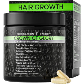 Formulation Factory front packaging showing bottle and label benefit