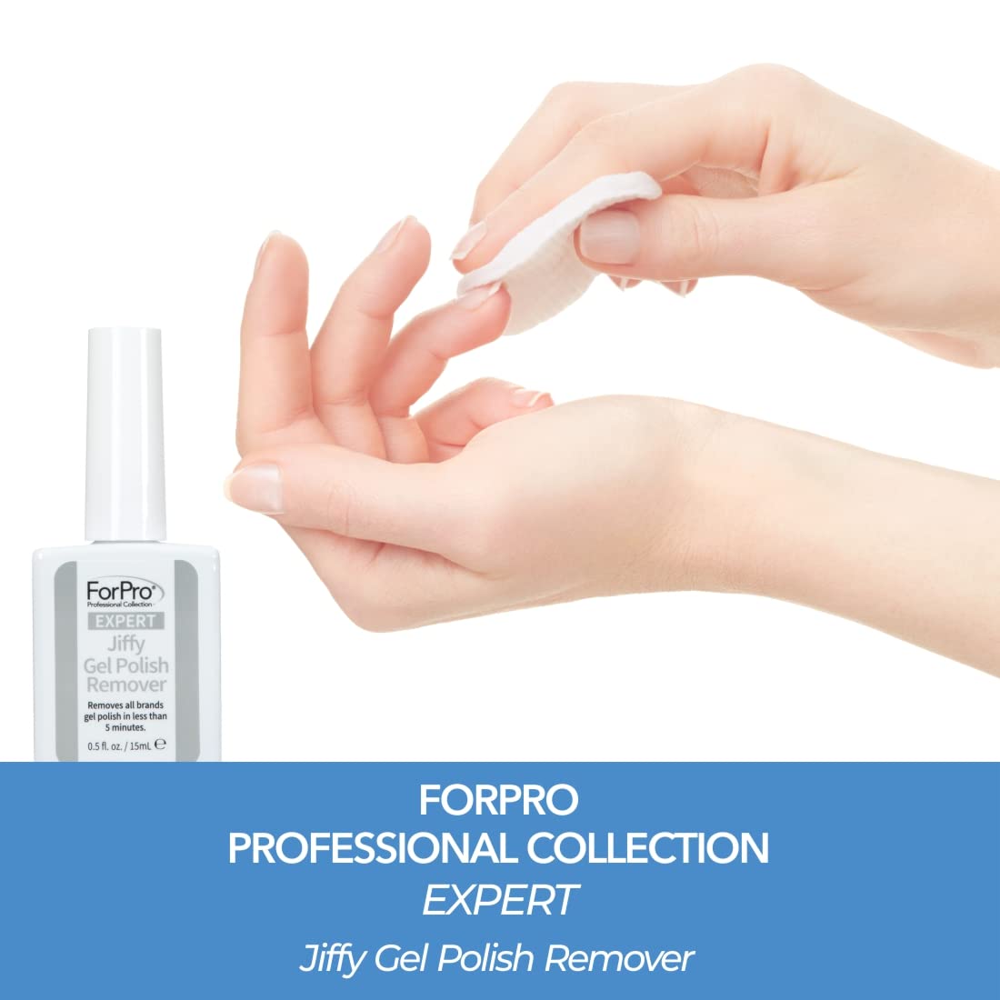 ForPro applied to a buffed nail demonstrating quick softening before scraping