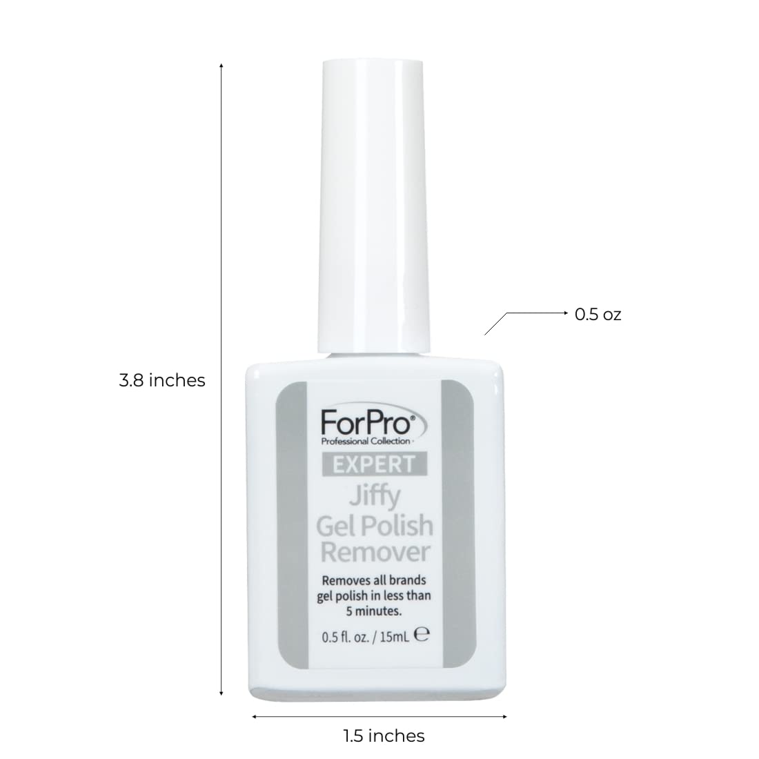 ForPro bottle held in hand to show 0.5 fl oz scale and travel-friendly benefit