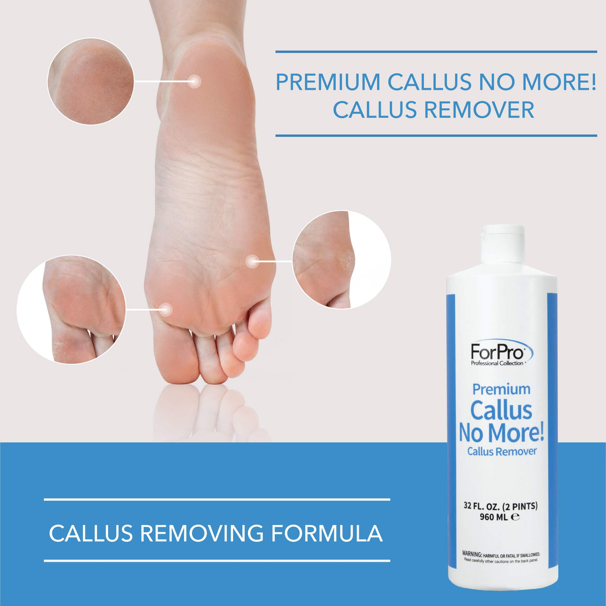 ForPro gloved hand applying cream to foot, demonstrates professional safe application benefit