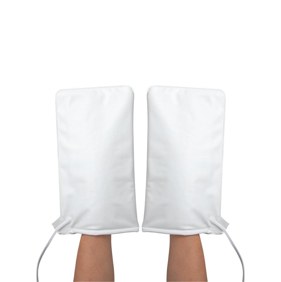 ForPro heated mitts front view showing full mitts and sizing benefit