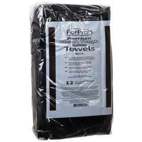 ForPro towel size comparison showing 16x27 inch scale and durable hemmed edges