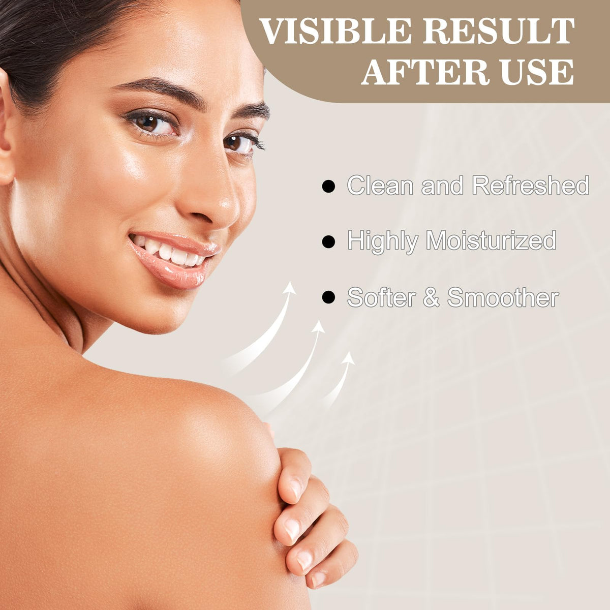 forvirness exfoliation using kessa glove in shower highlighting improved skin texture benefit