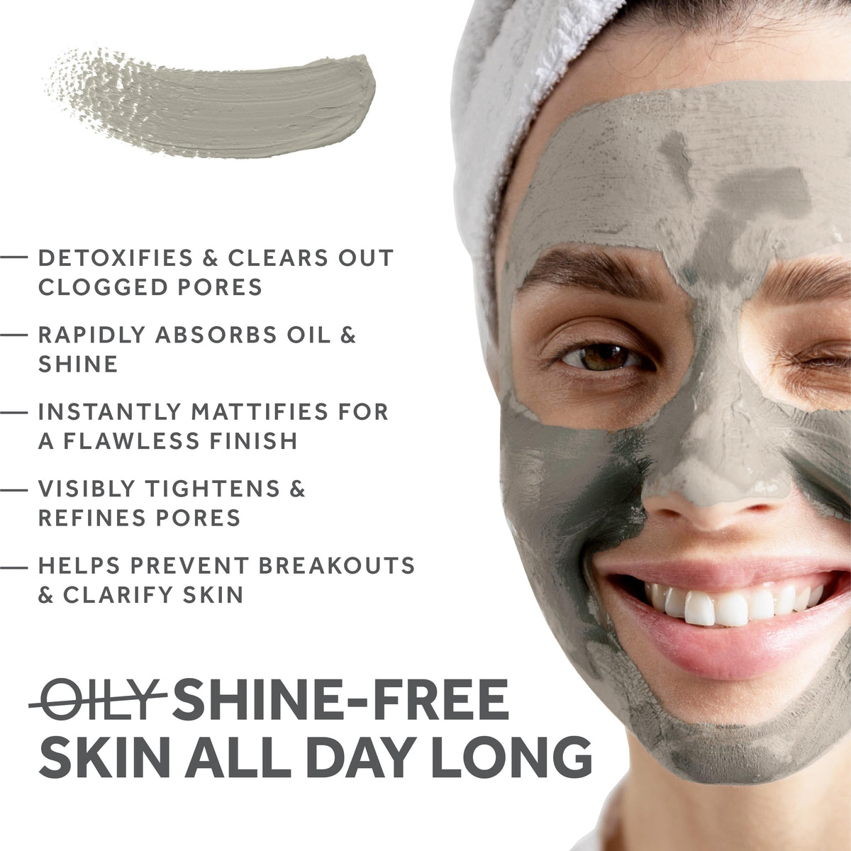 FOSSIL POWER close-up of fine bentonite clay texture for smooth mixes