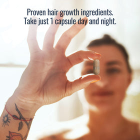 Foundation Skincare illustrative before and after hair visual demonstrating fuller look