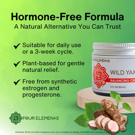 Four Elements 4E cream applied to skin demonstrating smooth absorption and hydration