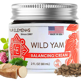 Four Elements 4E front jar view showing organic packaging and clear labeling benefit