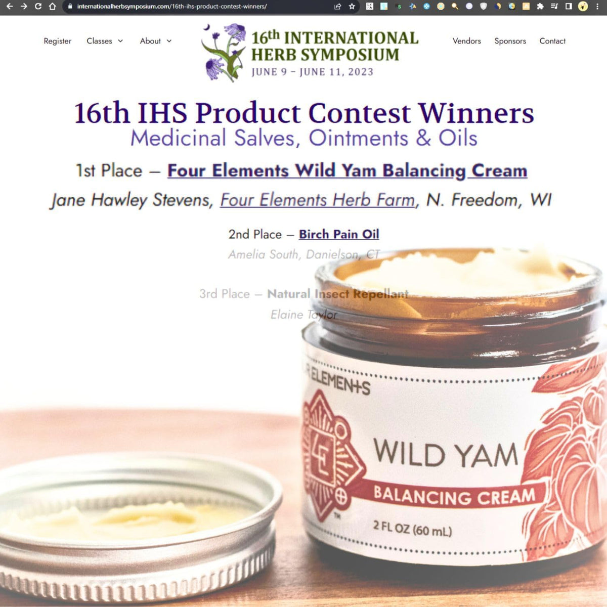 Four Elements 4E 2 oz jar in hand illustrating true size and travel-friendly benefit