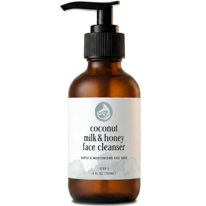 Foxbrim Naturals front bottle showing coconut milk and honey benefits