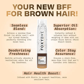 FoxyBae application on dark roots demonstrating blending and instant volume boost