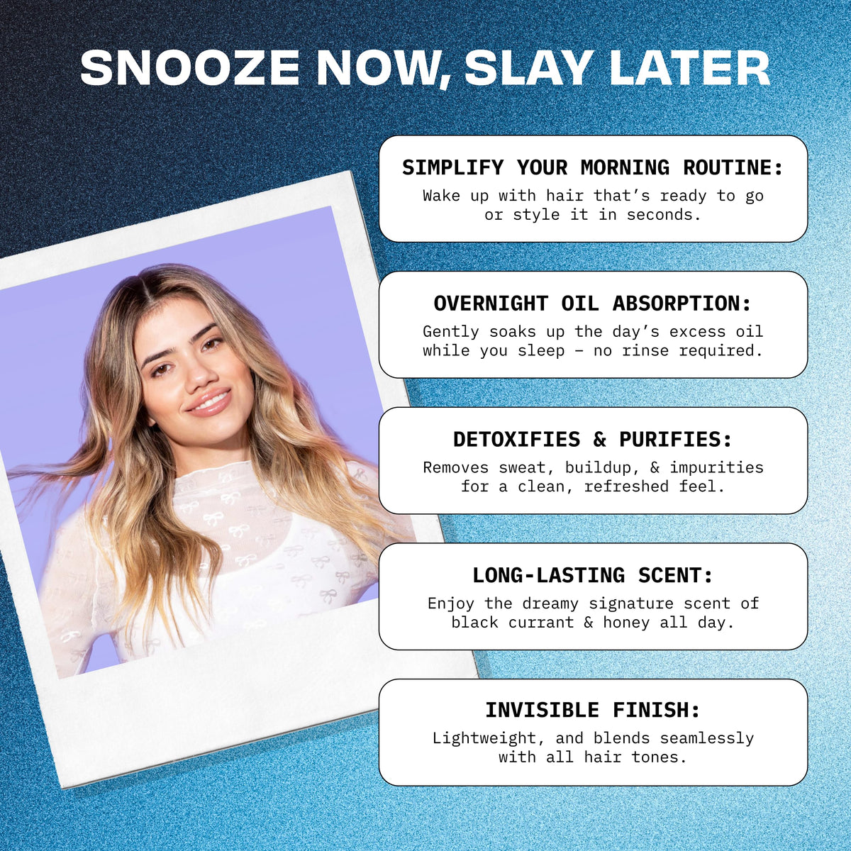 FoxyBae applied to roots in bedroom for overnight refresh benefit
