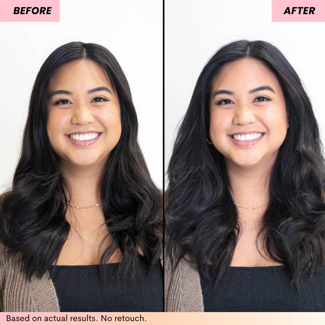 FoxyBae application at roots showing instant oil absorption and lift