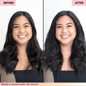 FoxyBae application at roots showing instant oil absorption and lift