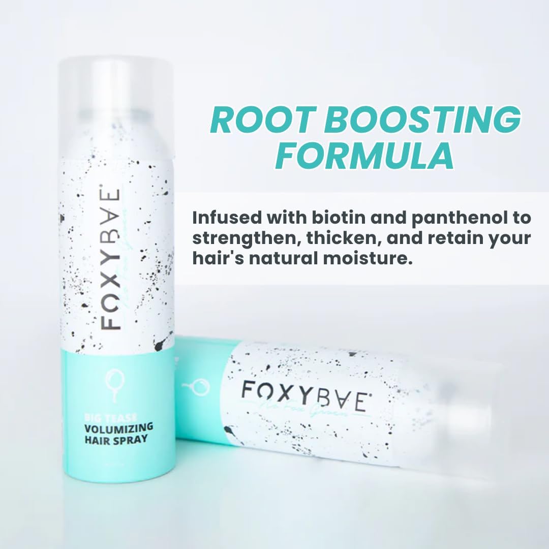 FoxyBae bottle label close-up highlighting biotin ingredient
