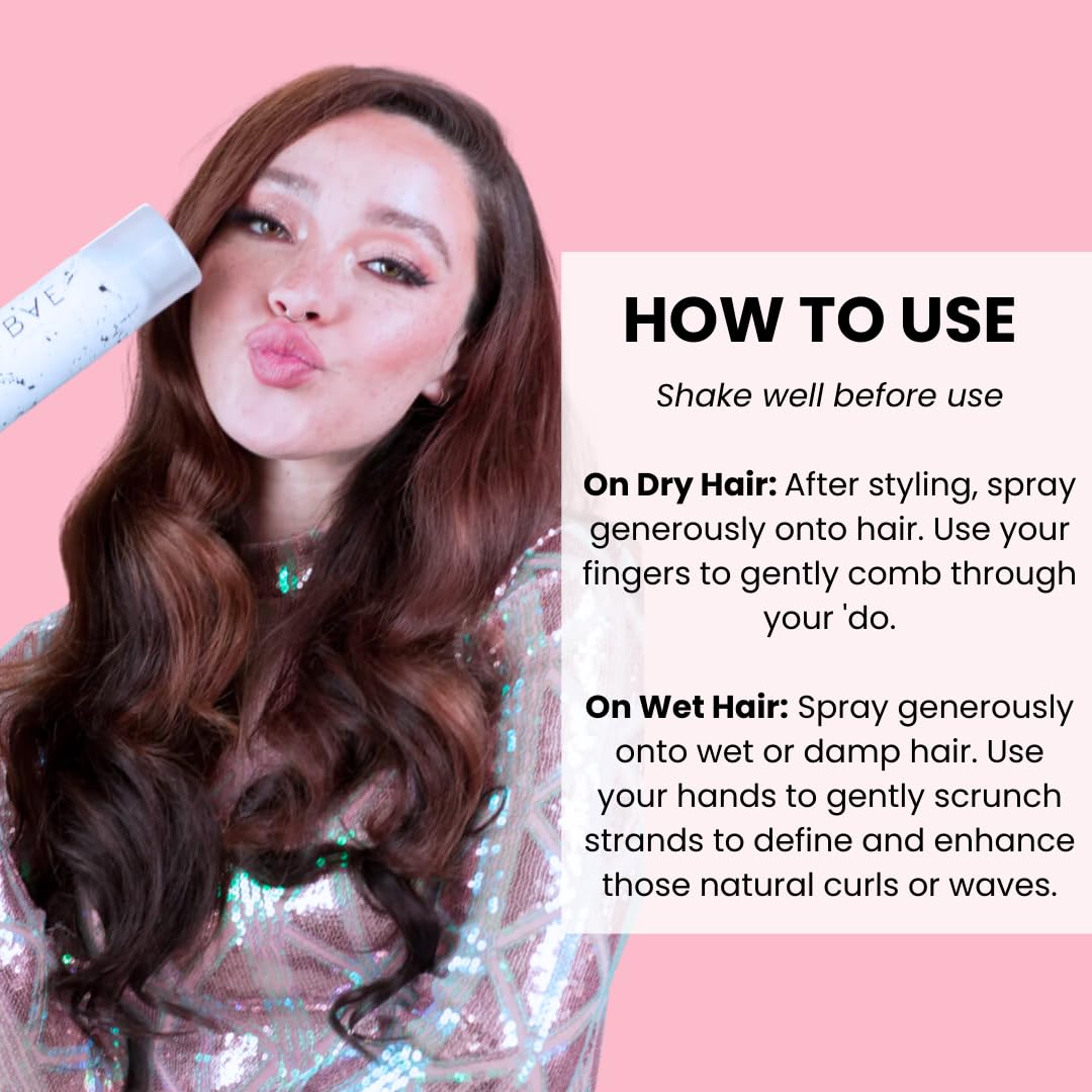 foxybae fine mist spray demonstrating even coverage and root lift