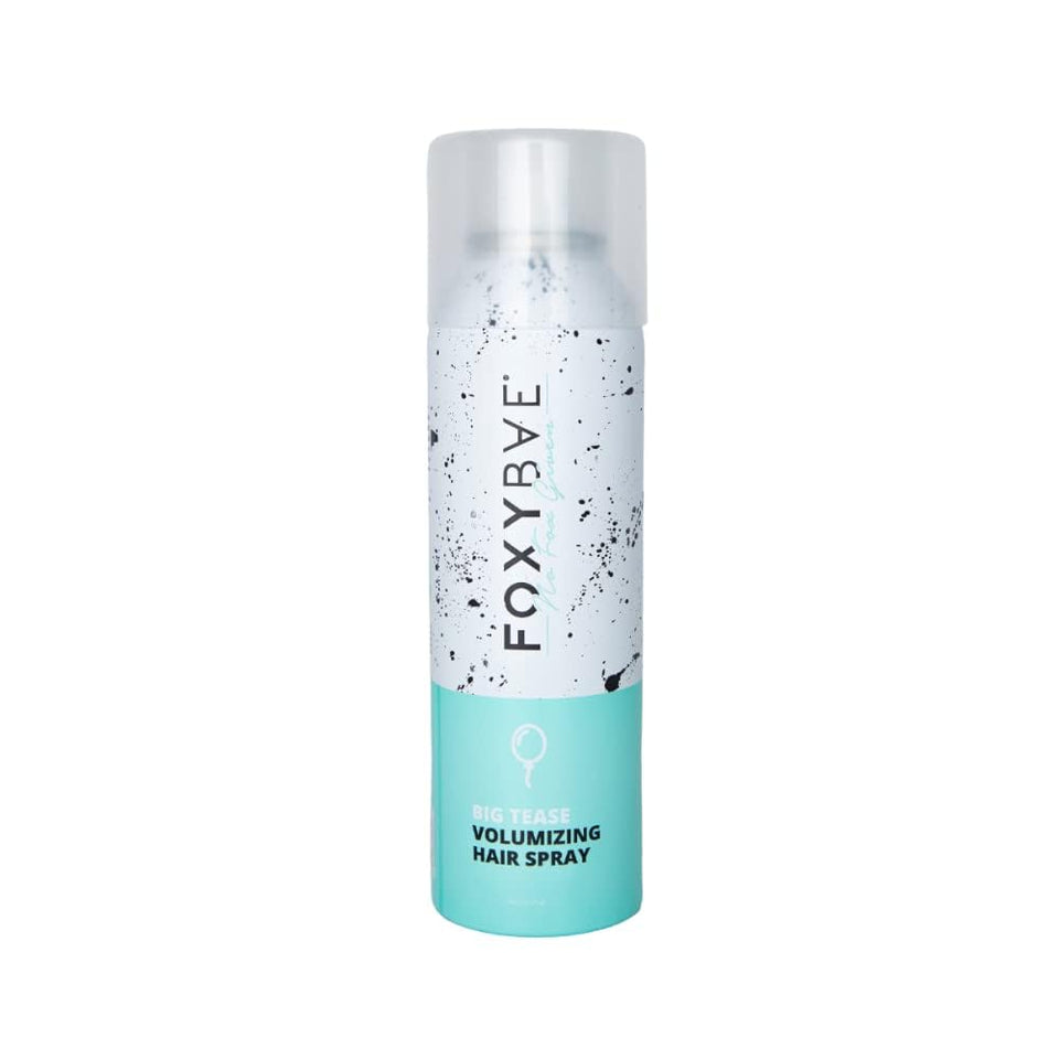 FoxyBae front packaging showing 5 fl oz bottle and volumizing promise