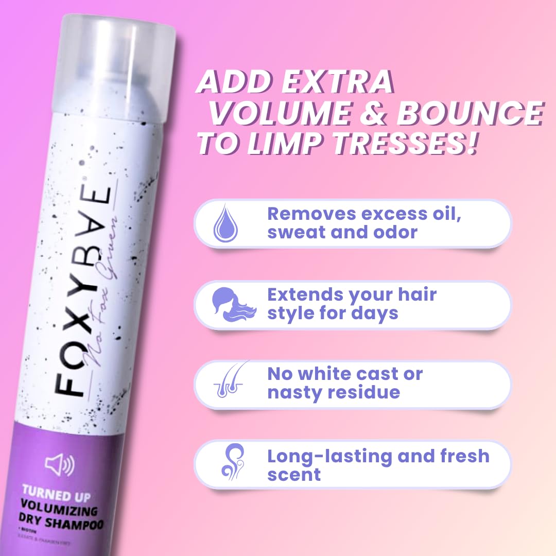 FoxyBae spray action on roots demonstrating even application and instant freshness