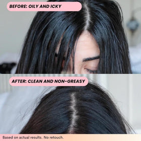 FoxyBae texture with oils highlighting biotin and nourishing oil blend