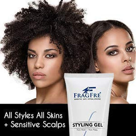 FRAGFRE application on hands spreading gel evenly, demonstrates easy styling