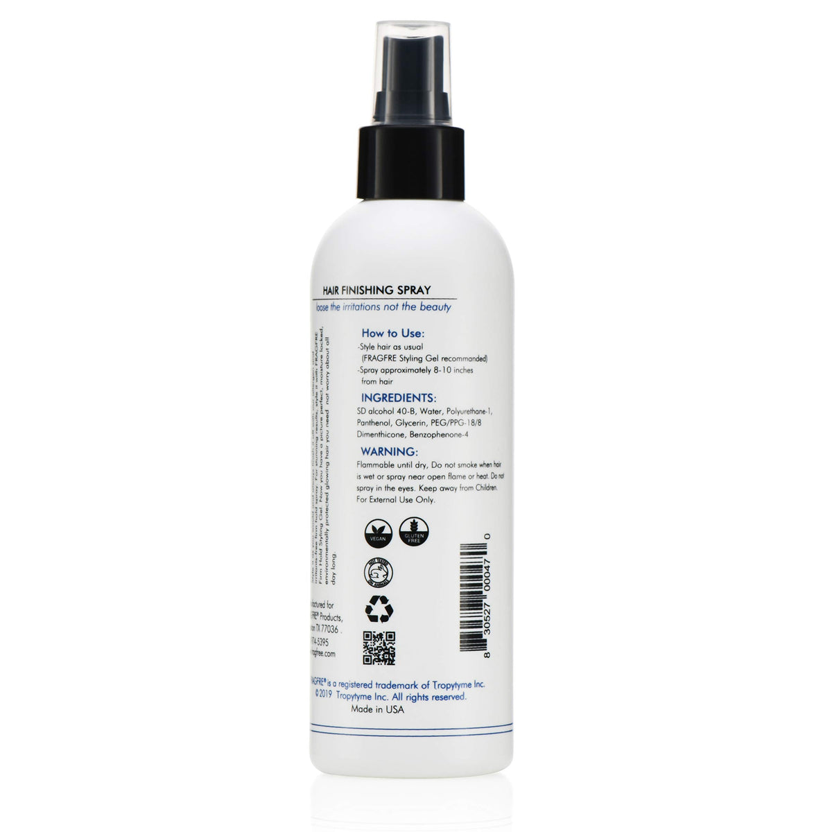 FRAGFRE bottle on bathroom shelf suggesting everyday sensitivity-safe use
