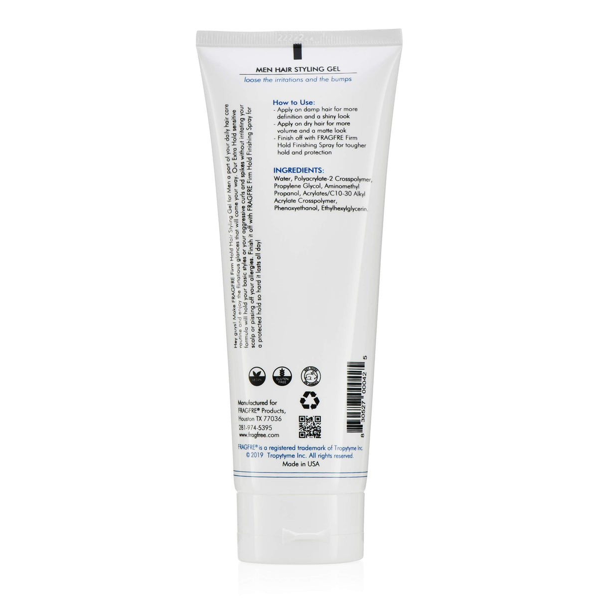 FRAGFRE jar on bathroom shelf illustrating odorless, everyday grooming benefit