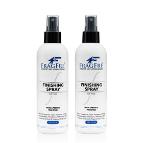 FRAGFRE before and after controlling frizz to show humidity resistance benefit