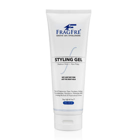 FRAGFRE front bottle view shows unscented gel and medium hold benefit