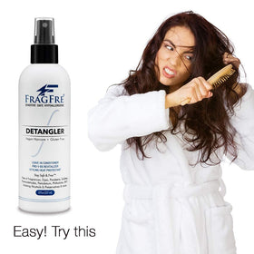 FRAGFRE spray action closeup demonstrating easy application and slip