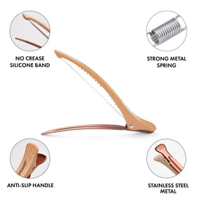 FRAMAR clip securing a thick hair section without slipping or pinching benefit
