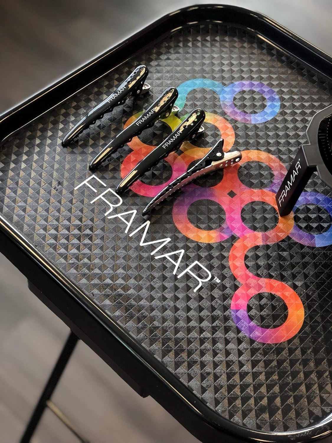 FRAMAR clips in-salon use holding sections for faster styling