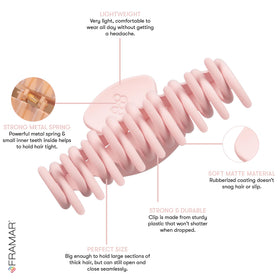 FRAMAR inner teeth and metal spring detail, ensures secure hold
